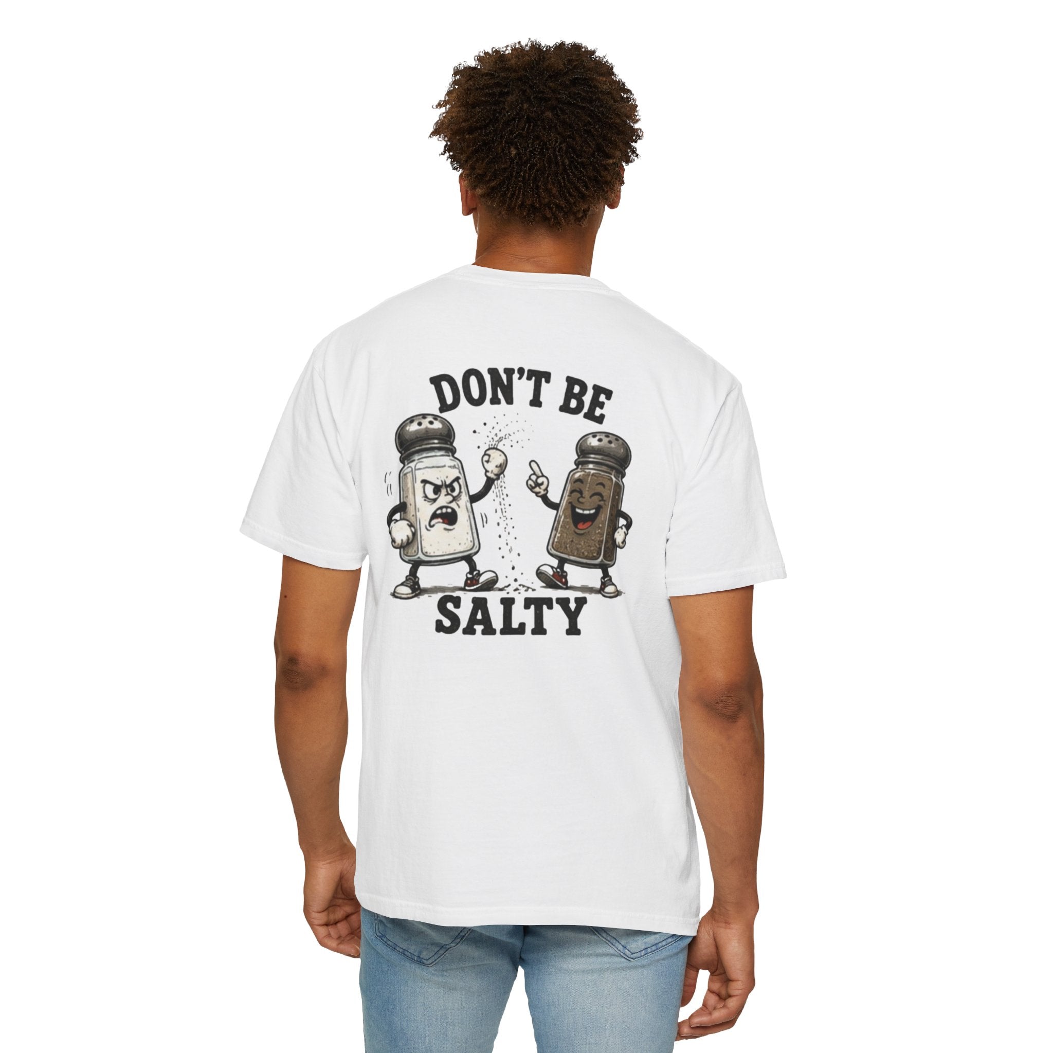Don't Be Salty T-Shirt – Salt & Pepper Cartoon Graphic Tee