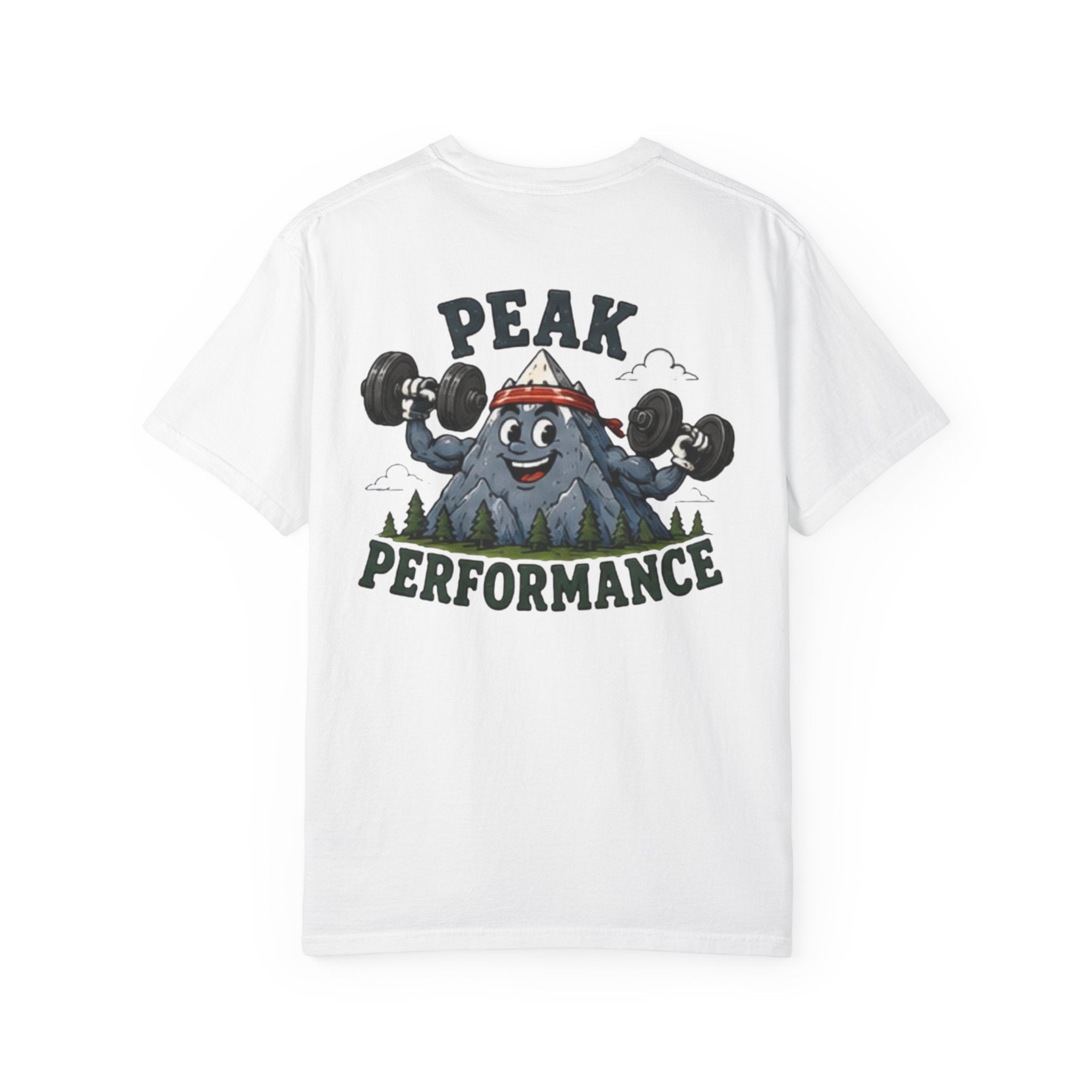 Peak Performance Mountain Gym T-Shirt — "Peak Performance" Weightlifting Graphic Tee