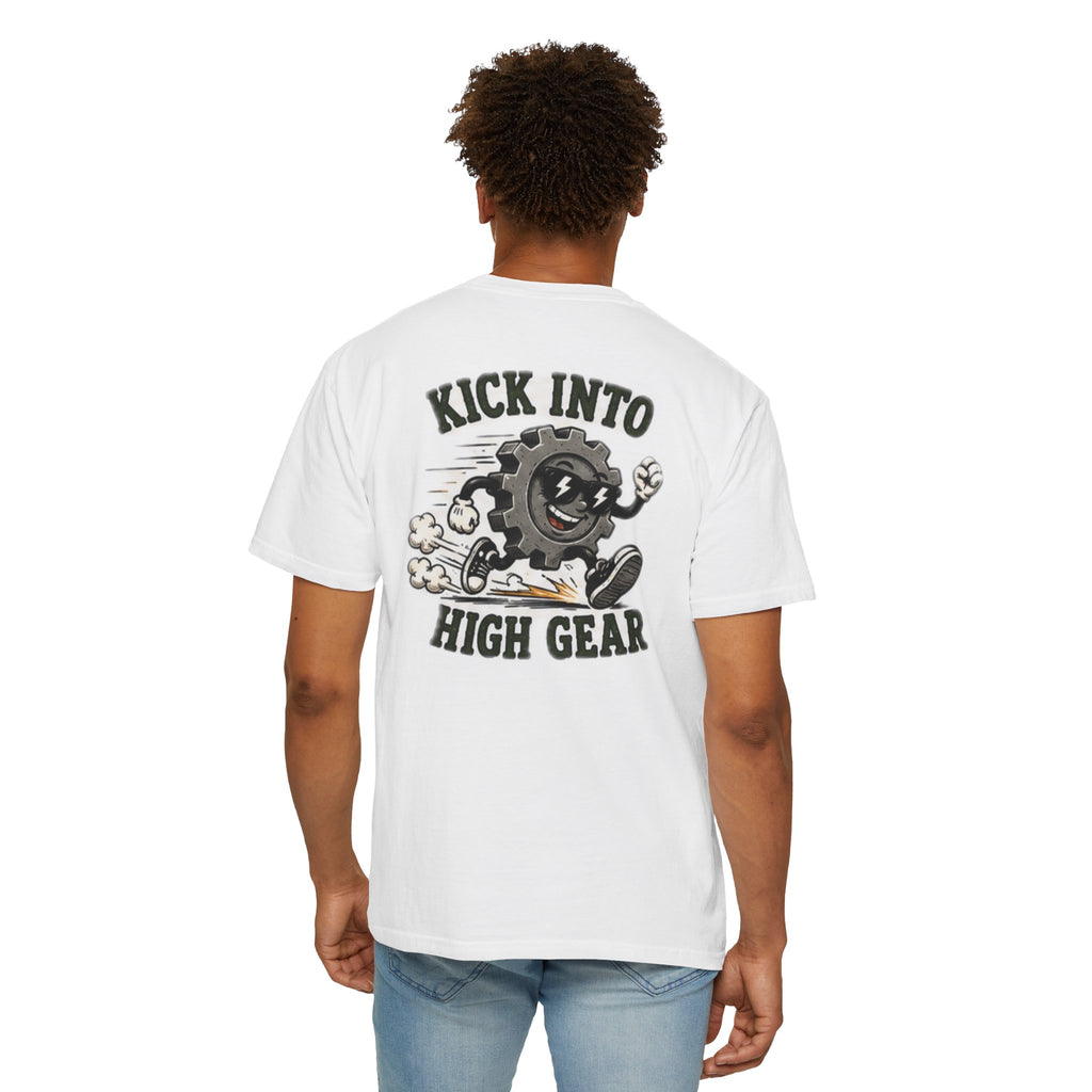 Kick Into High Gear T-Shirt — Vintage Running Gear Graphic Tee