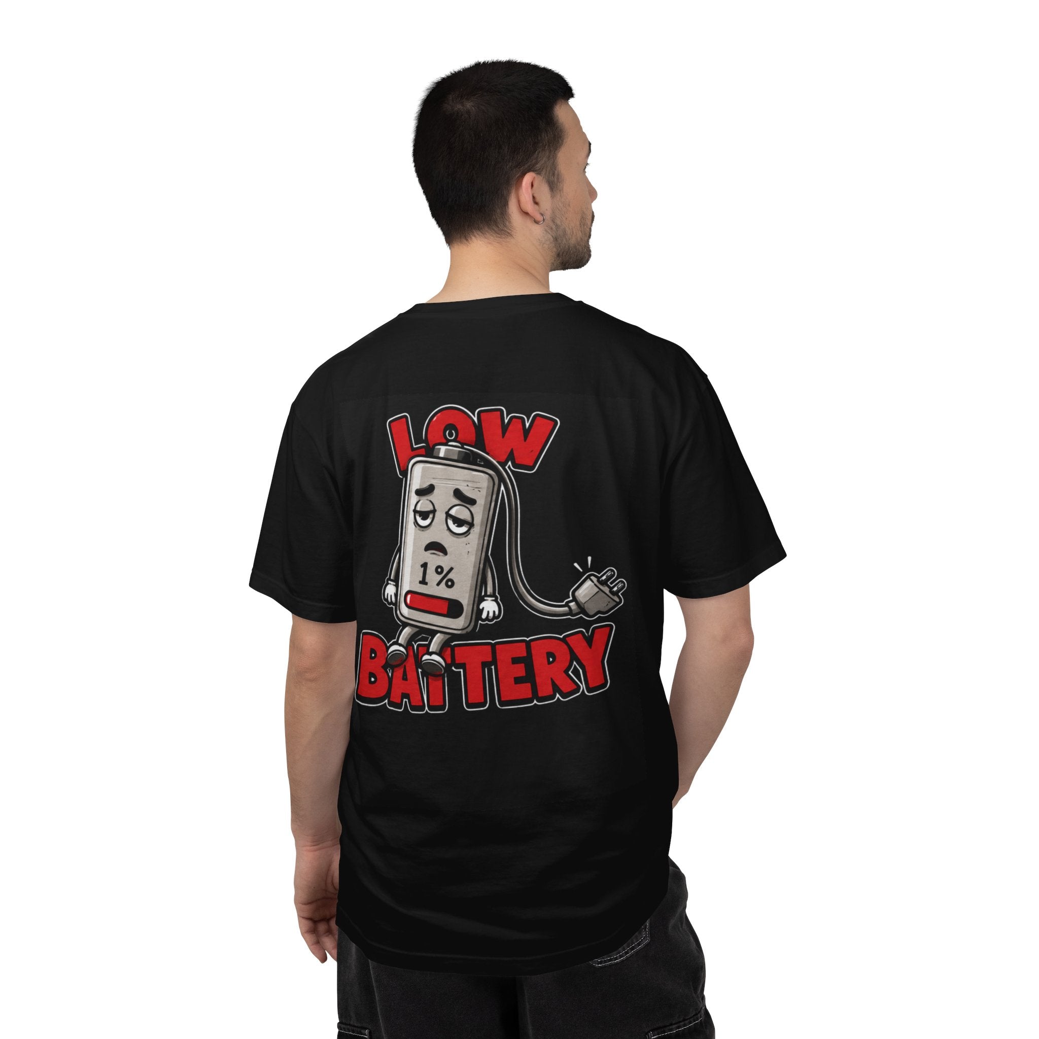 Low Battery T-Shirt — Funny Drained Phone Graphic Tee