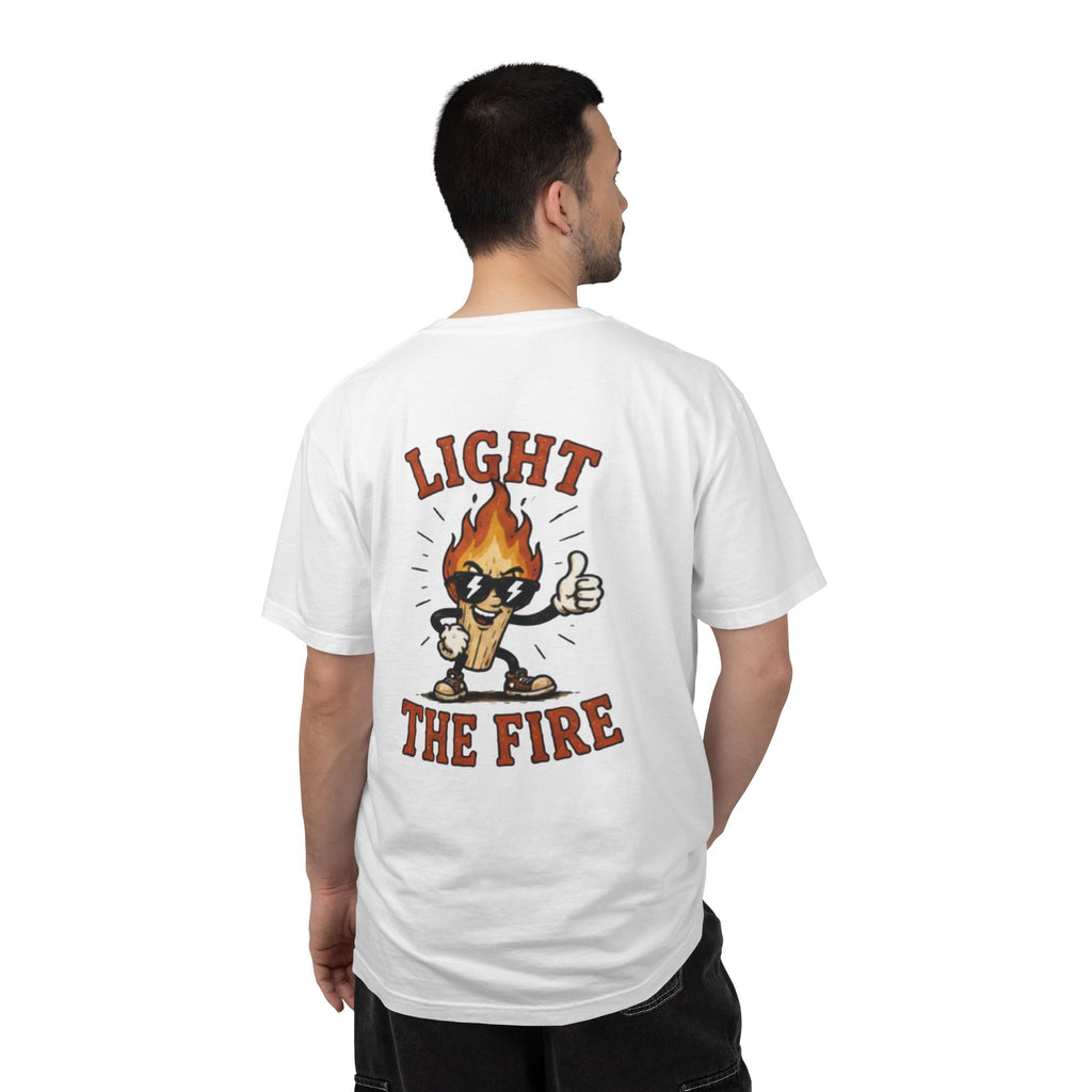 Light The Fire Graphic T-Shirt — Vintage Flame Character Tee