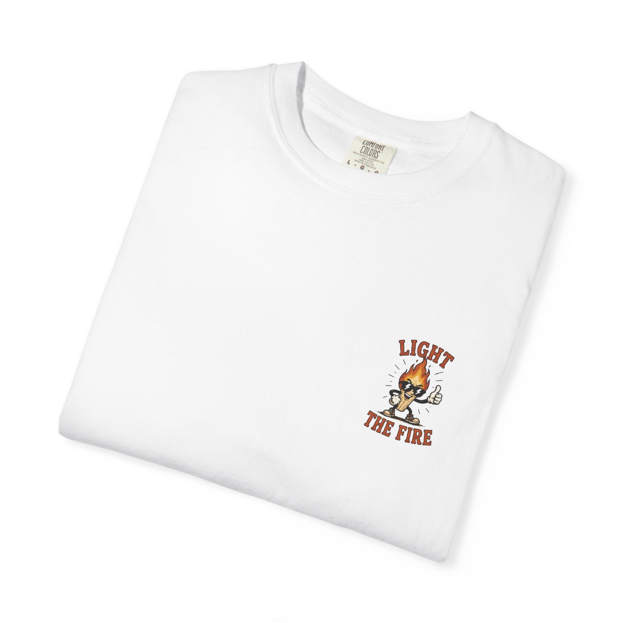Light The Fire Graphic T-Shirt — Vintage Flame Character Tee