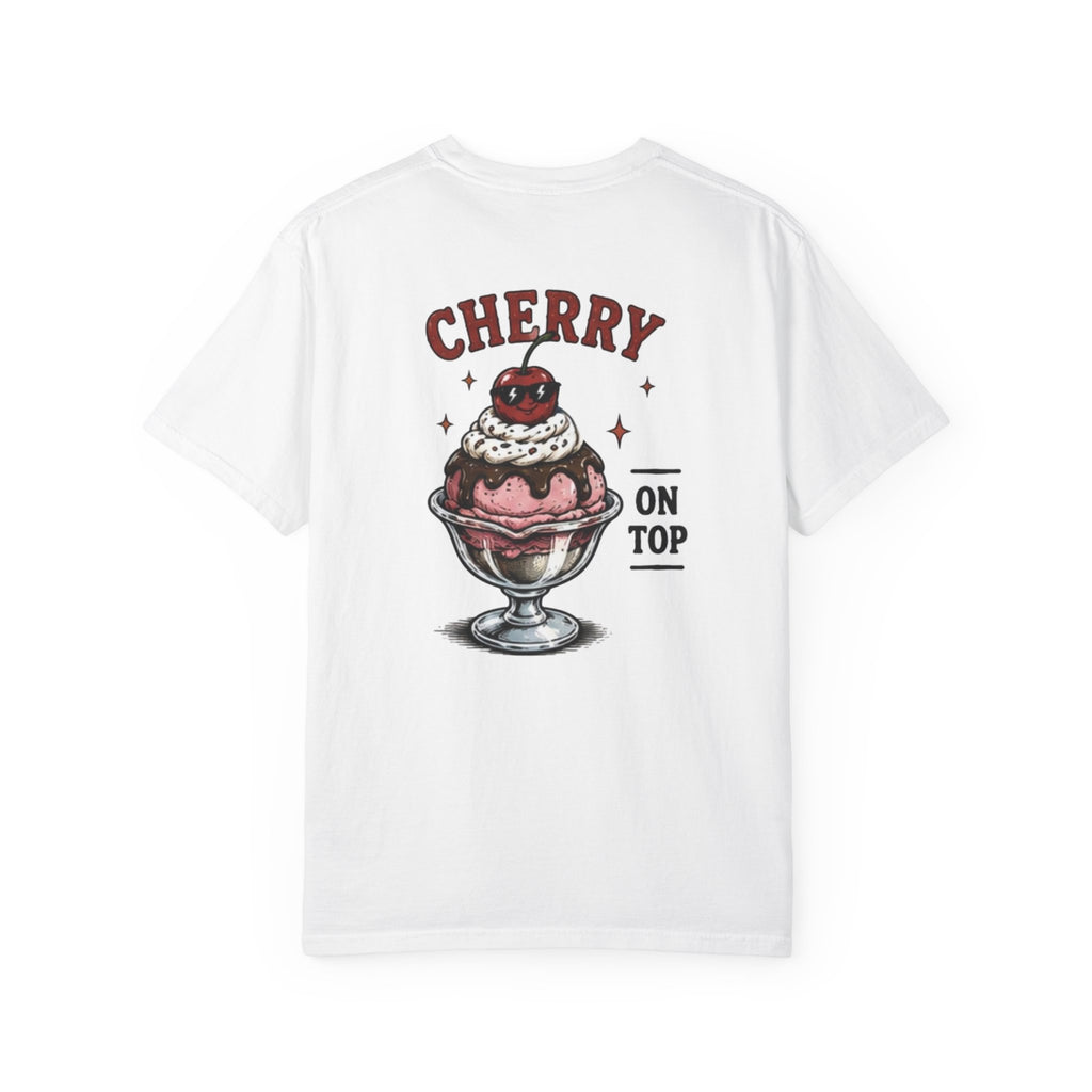 Cherry On Top T‑Shirt – Retro Ice Cream Sundae Graphic Tee