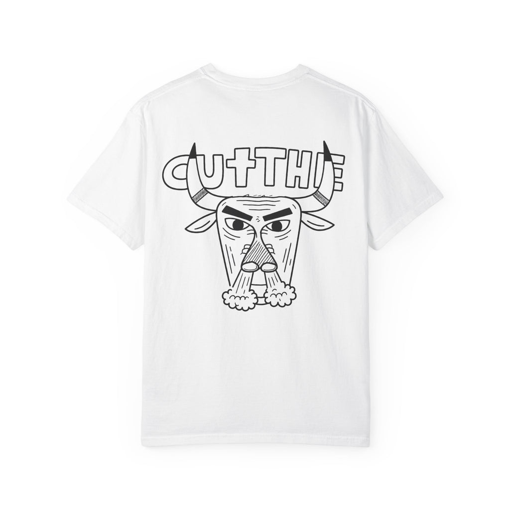 Stone Club T-Shirt — 'Cutthue' Bull Graphic Garment-Dyed Tee