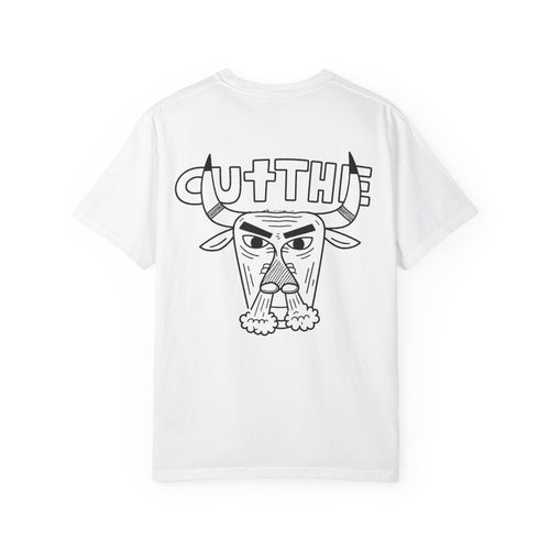Stone Club T-Shirt — 'Cutthue' Bull Graphic Garment-Dyed Tee