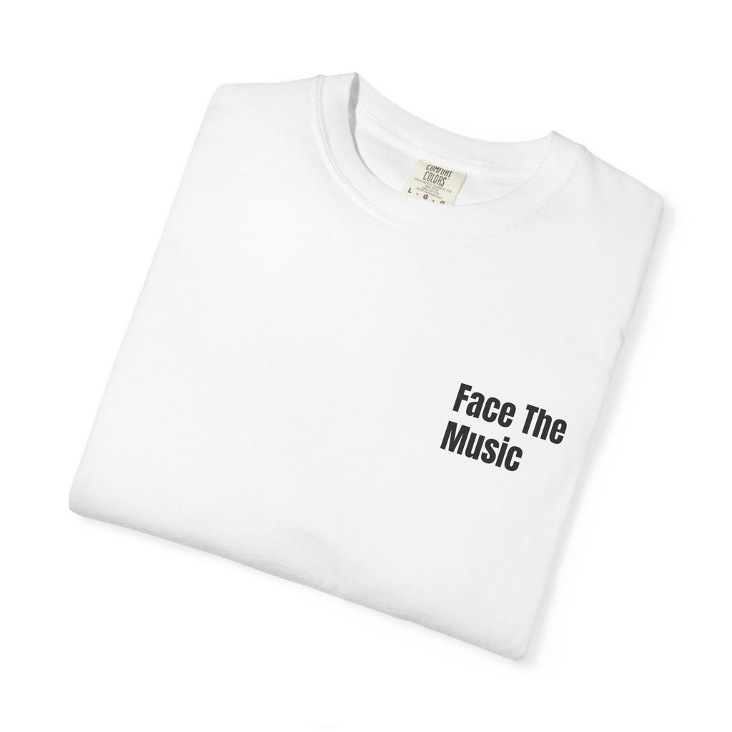 Face The Music T-Shirt — Cute Cartoon Music Note Graphic Tee