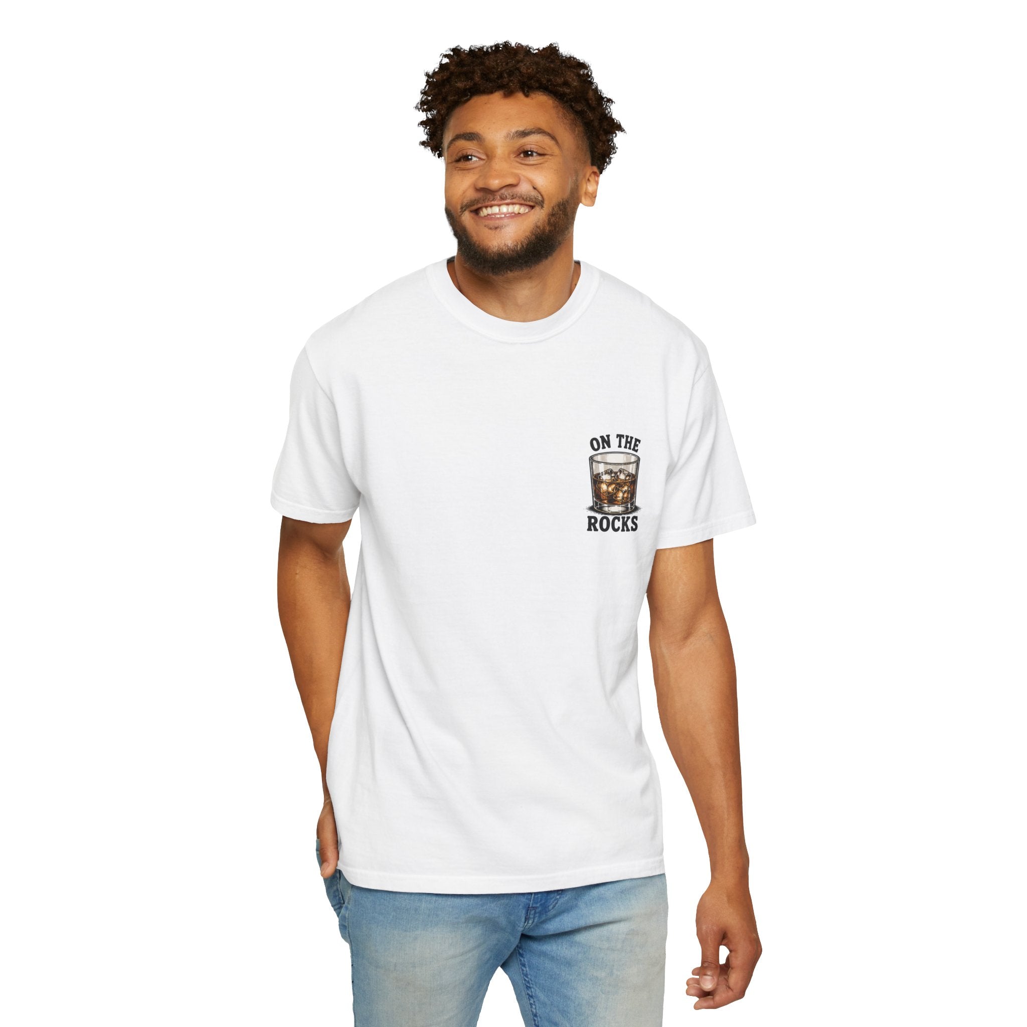 On The Rocks T-Shirt — Whiskey Glass Graphic Tee