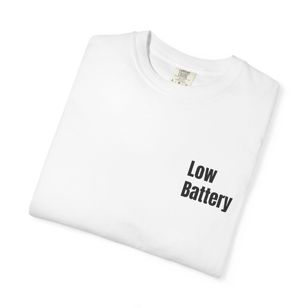 Low Battery T-Shirt — Funny 1% Phone Cartoon Tee