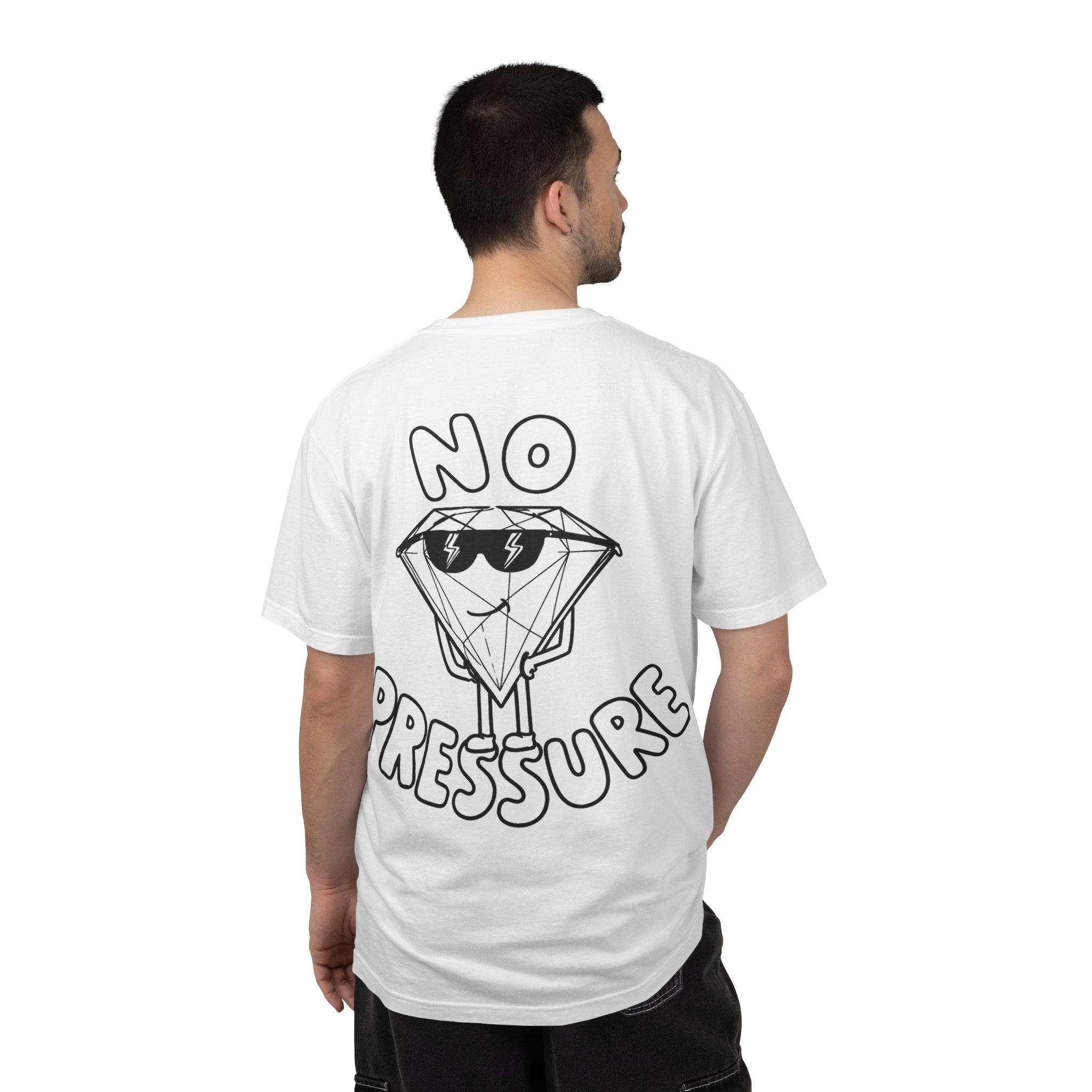 No Pressure Diamond T-Shirt — Relaxed Graphic Tee with 'No Pressure' Design