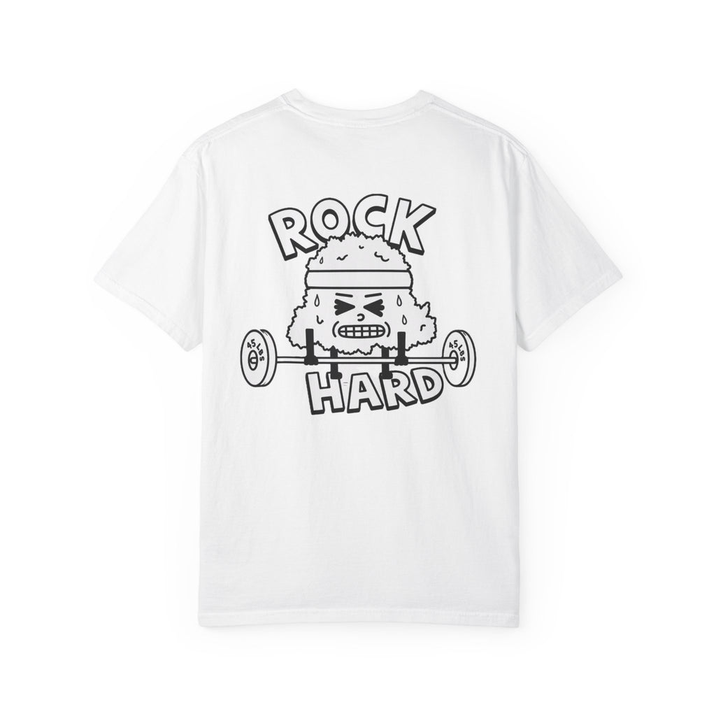 Rock Hard T-Shirt — Funny Weightlifting Rock Graphic Tee