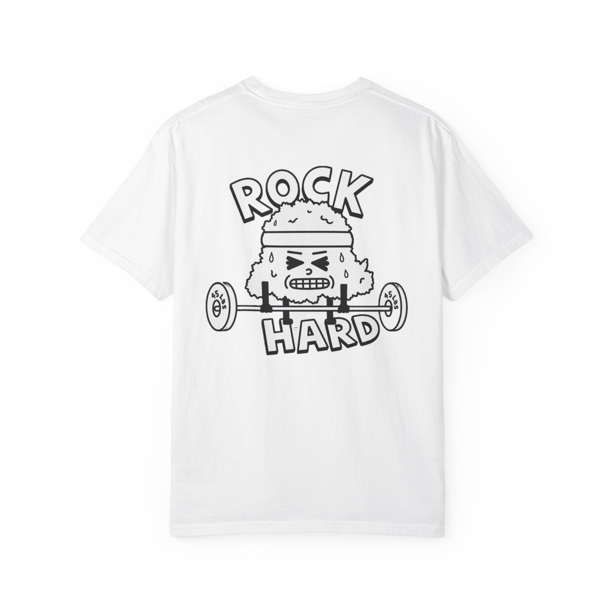 Rock Hard T-Shirt — Funny Weightlifting Rock Graphic Tee