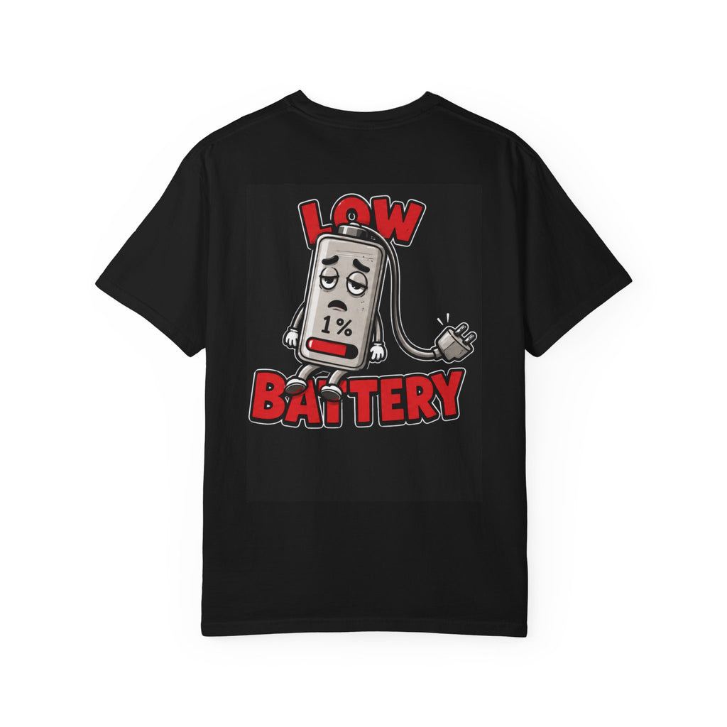 Low Battery T-Shirt — Funny Drained Phone Graphic Tee