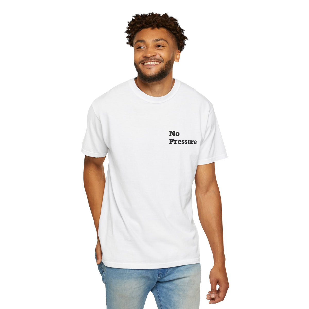 No Pressure Diamond T-Shirt — Relaxed Graphic Tee with 'No Pressure' Design