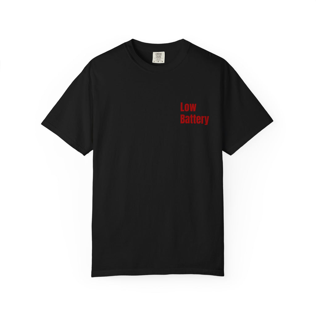 Low Battery T-Shirt — Funny Drained Phone Graphic Tee