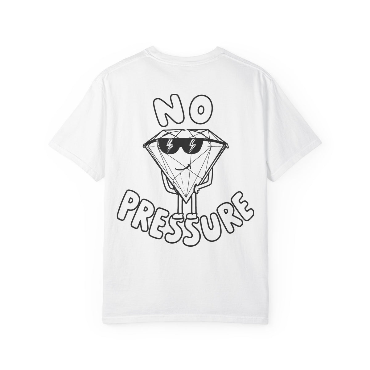 No Pressure Diamond T-Shirt — Relaxed Graphic Tee with 'No Pressure' Design