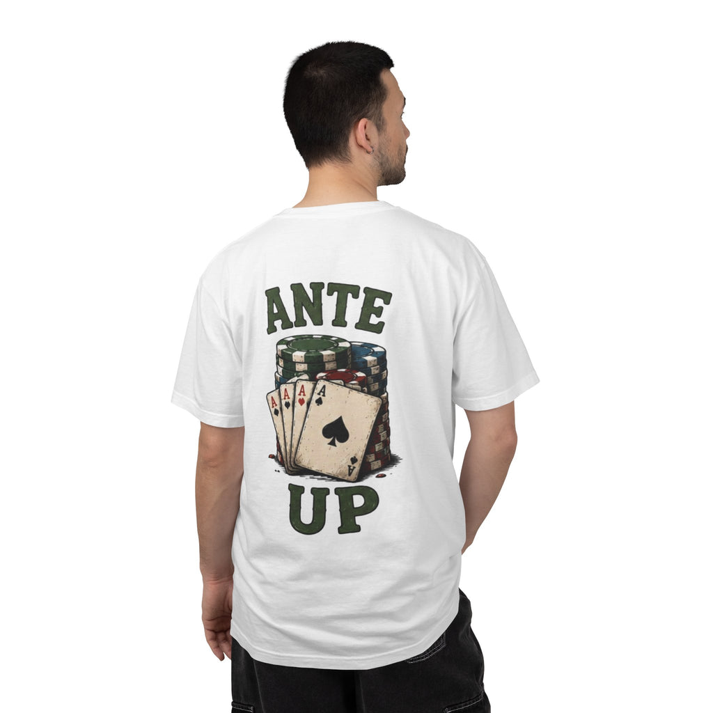 Ante Up Poker T-Shirt — Playing Cards & Chips Graphic Tee