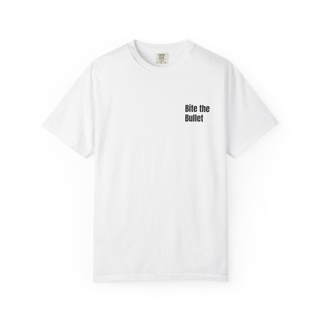Graphic T-Shirt — "Bite the Bullet" Cartoon Bullet Crewneck