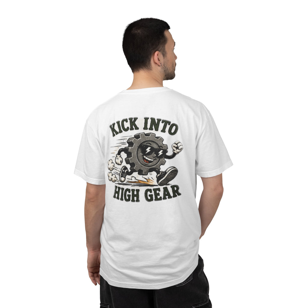 Kick Into High Gear T-Shirt — Vintage Running Gear Graphic Tee