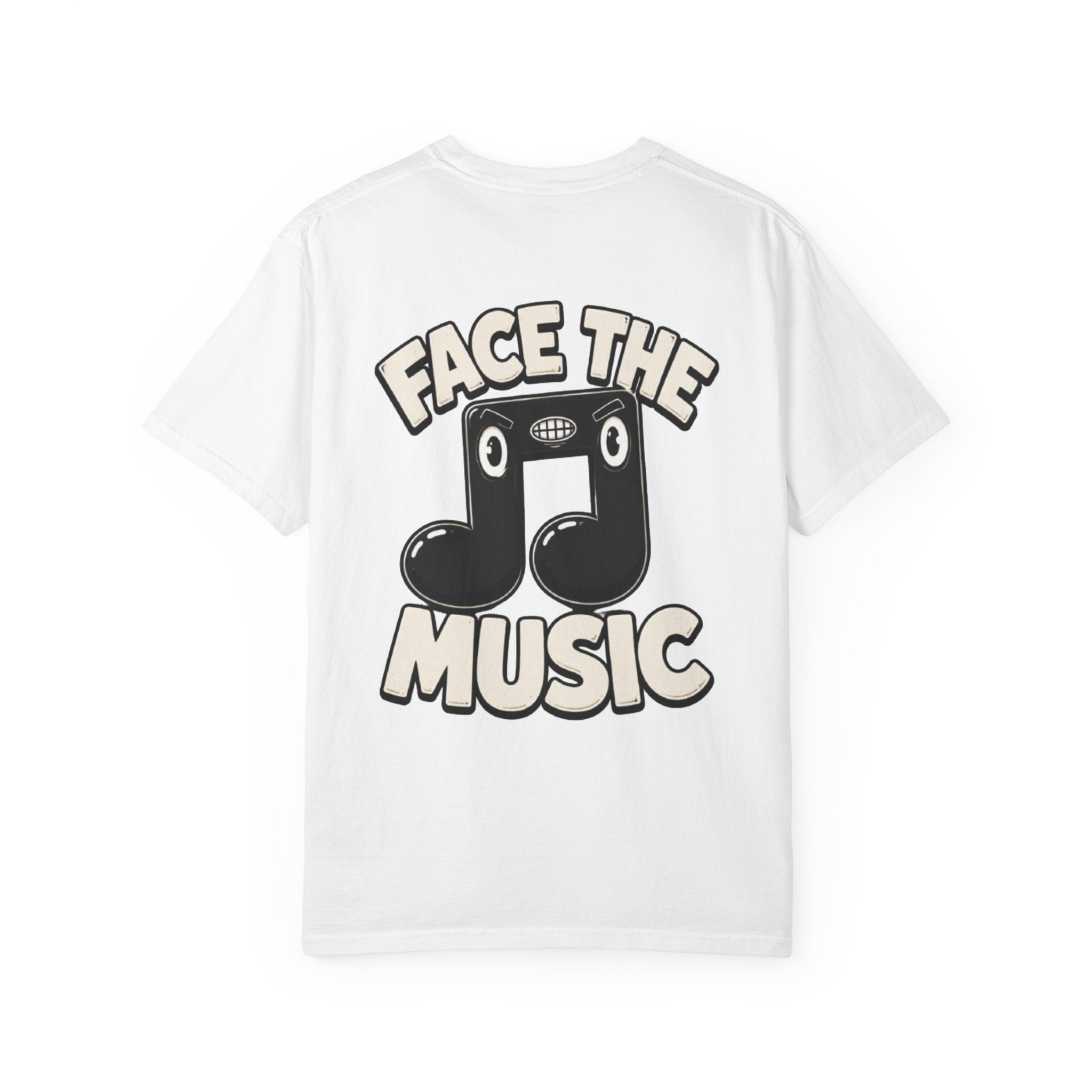 Face The Music T-Shirt — Cute Cartoon Music Note Graphic Tee