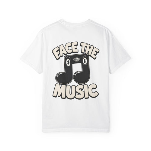 Face The Music T-Shirt — Cute Cartoon Music Note Graphic Tee