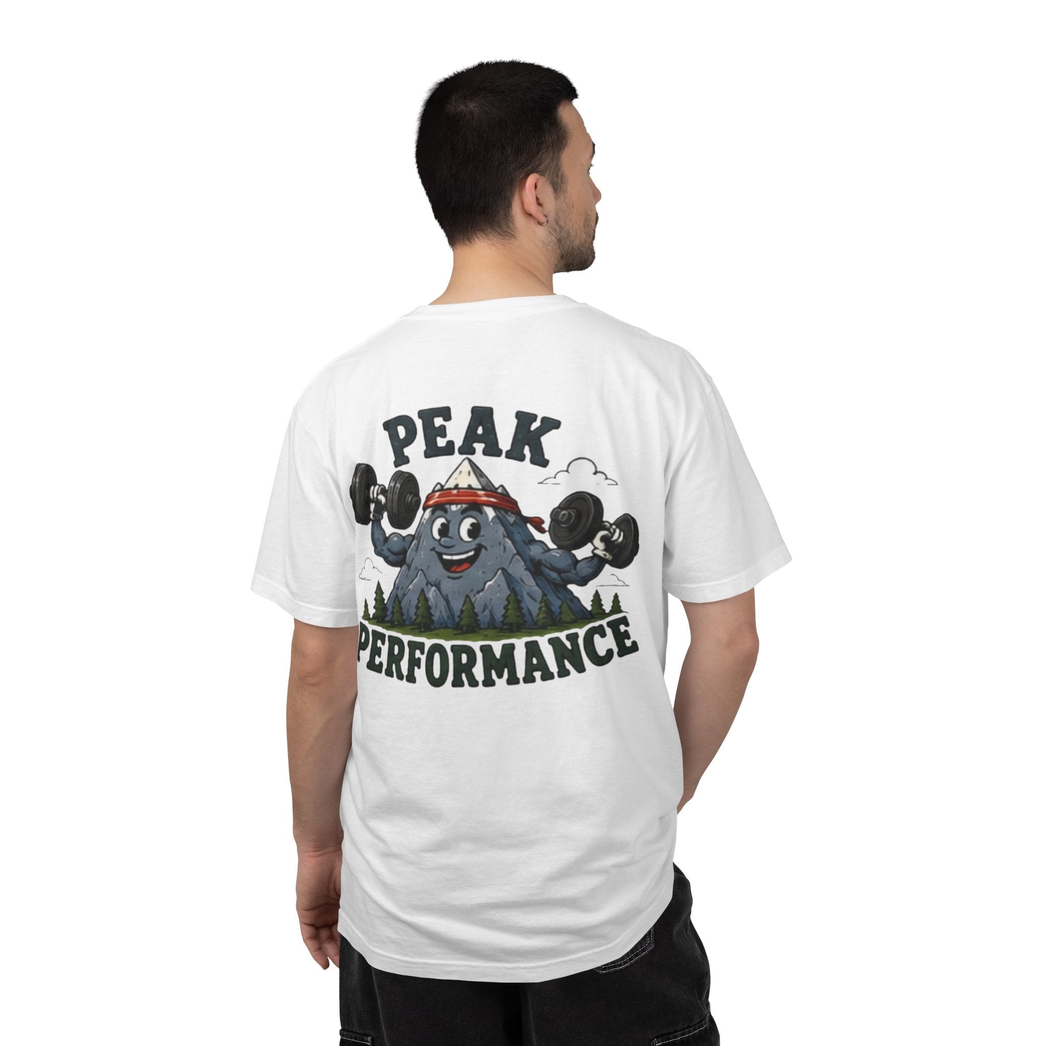 Peak Performance Mountain Gym T-Shirt — "Peak Performance" Weightlifting Graphic Tee