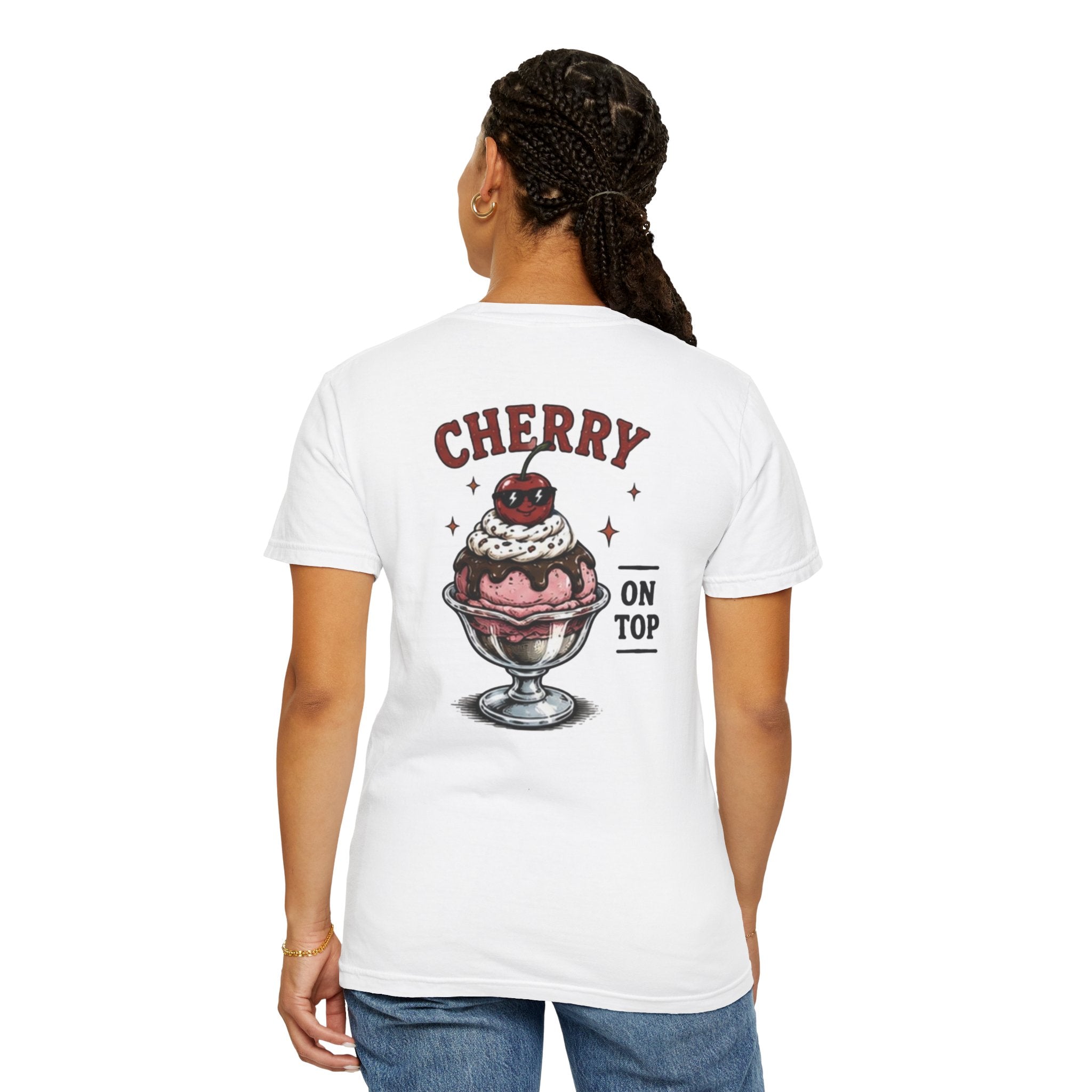 Cherry On Top T‑Shirt – Retro Ice Cream Sundae Graphic Tee