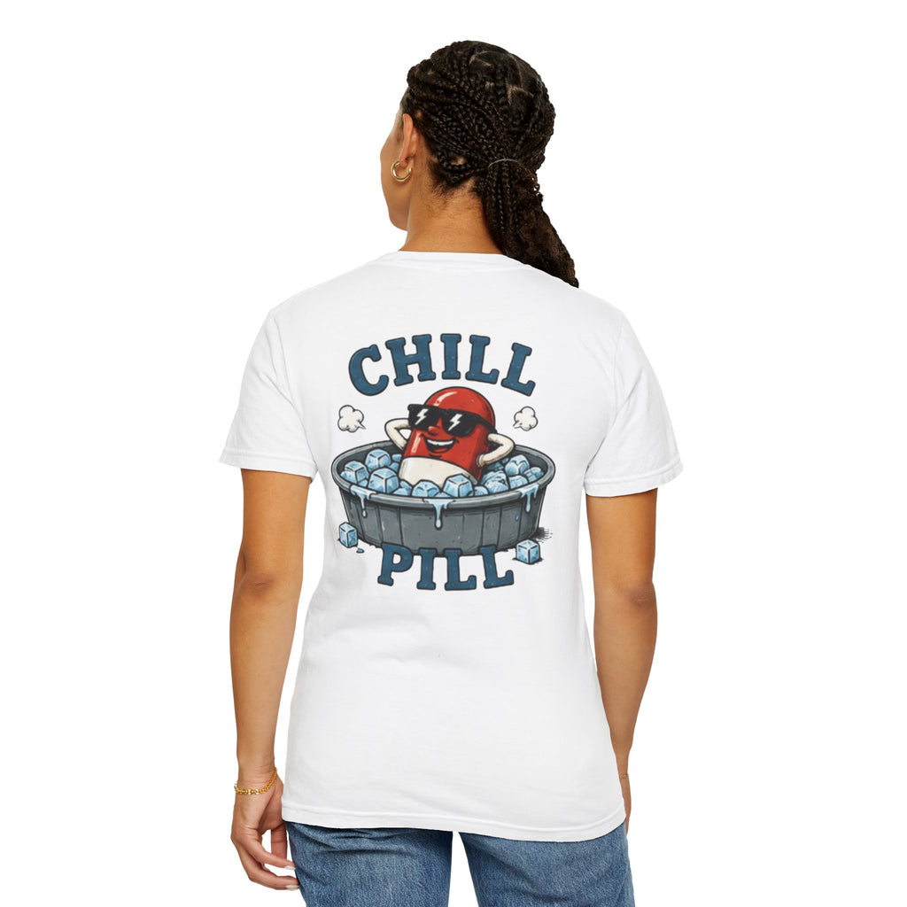 Chill Pill T-Shirt — Funny Retro Capsule Cartoon Tee