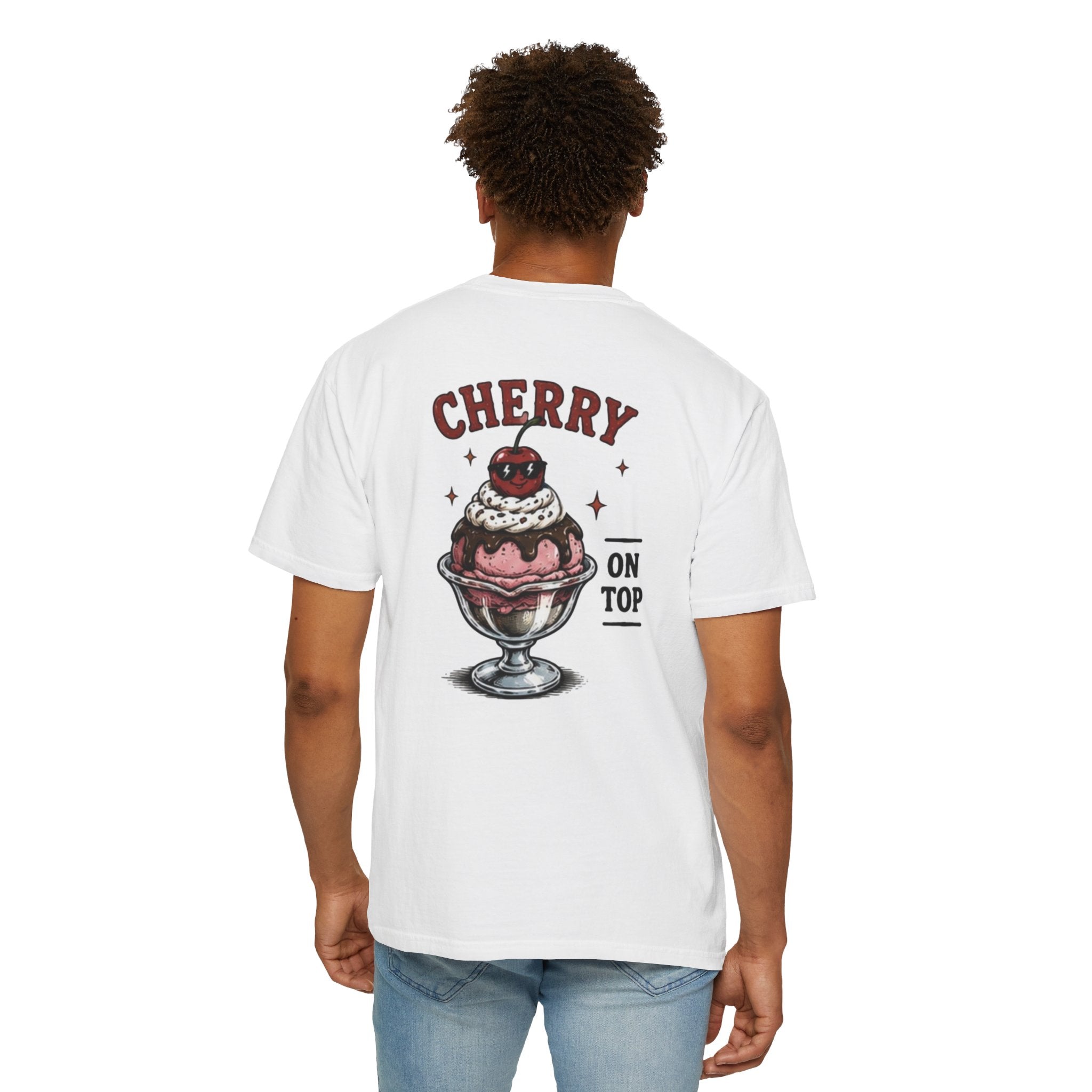 Cherry On Top T‑Shirt – Retro Ice Cream Sundae Graphic Tee