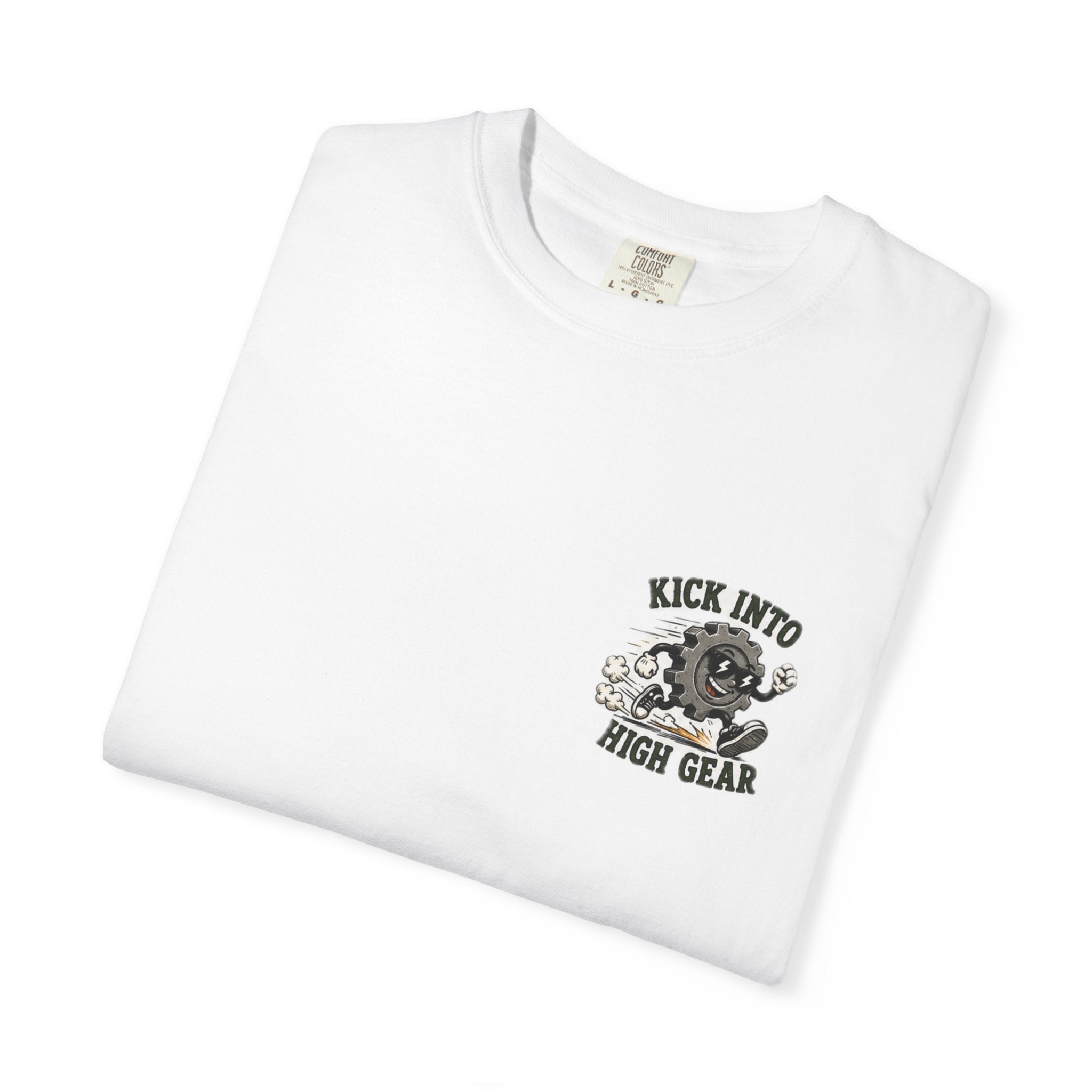 Kick Into High Gear T-Shirt — Vintage Running Gear Graphic Tee