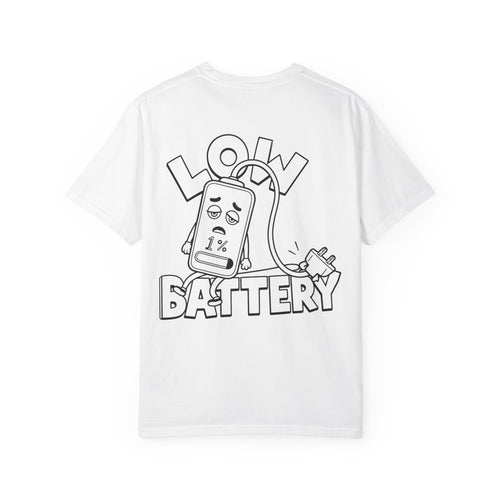 Low Battery Graphic T-Shirt — Stone Club Cartoon Phone Tee