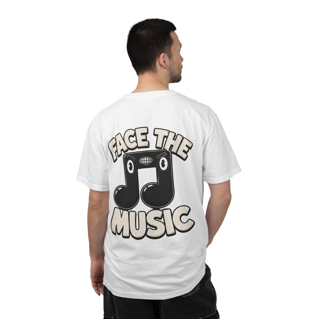 Face The Music T-Shirt — Cute Cartoon Music Note Graphic Tee