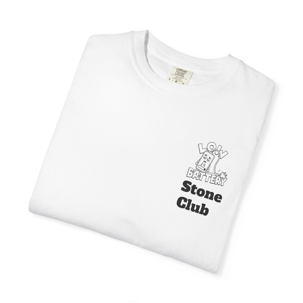 Low Battery Graphic T-Shirt — Stone Club Cartoon Phone Tee