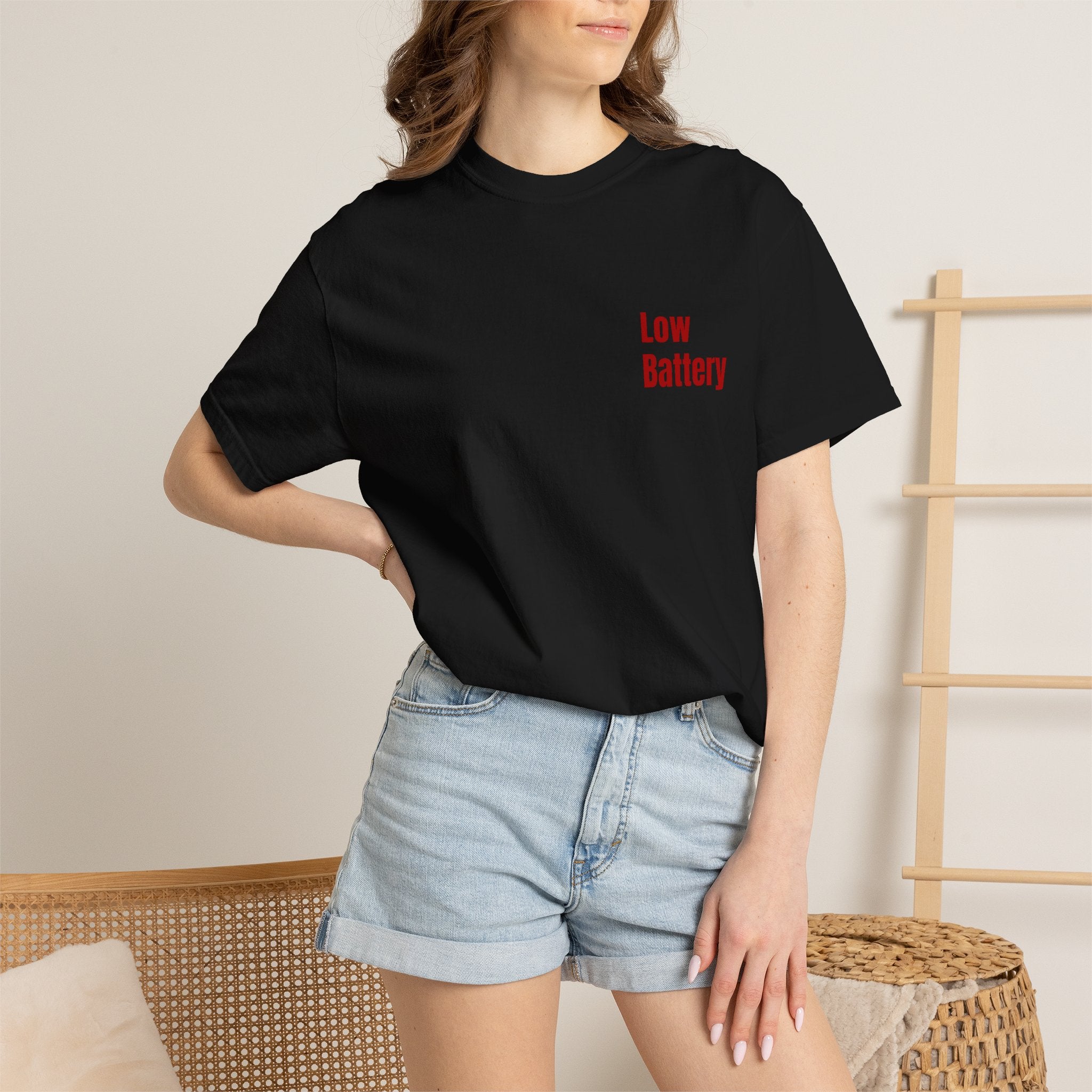 Low Battery T-Shirt — Funny Drained Phone Graphic Tee