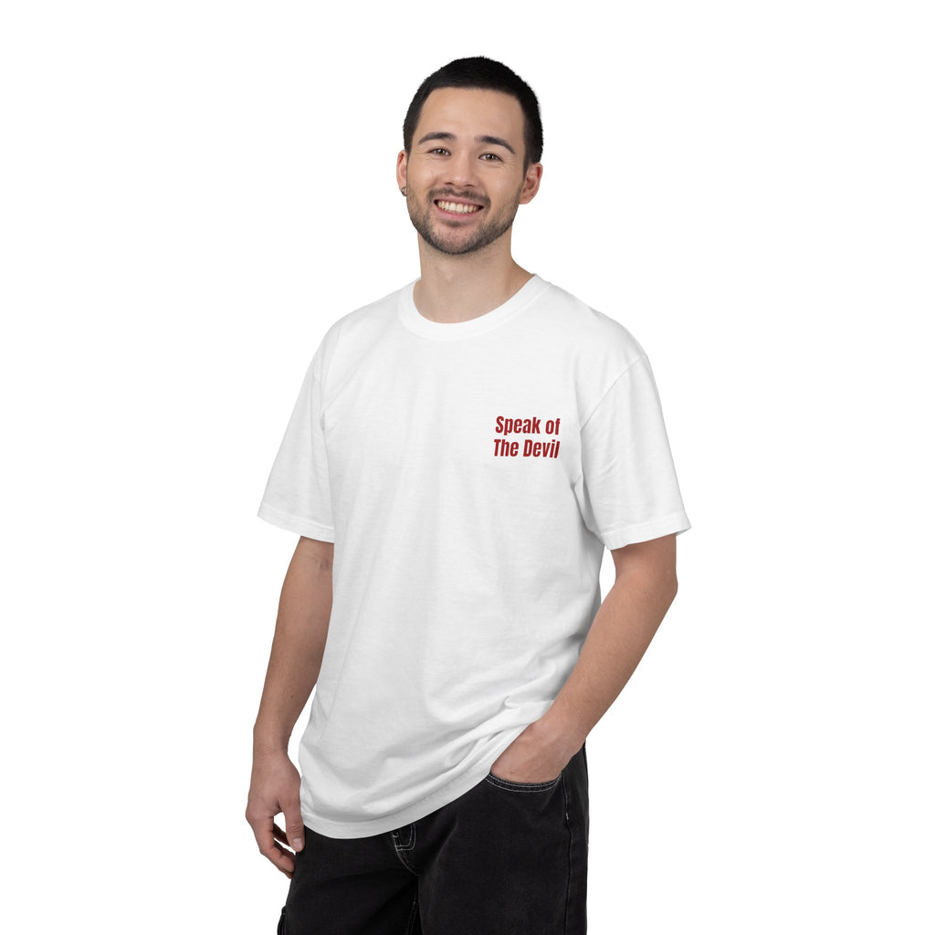 Speak of the Devil T-Shirt — Cute Red Devil Graphic Tee