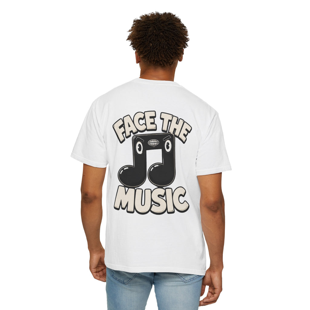 Face The Music T-Shirt — Cute Cartoon Music Note Graphic Tee